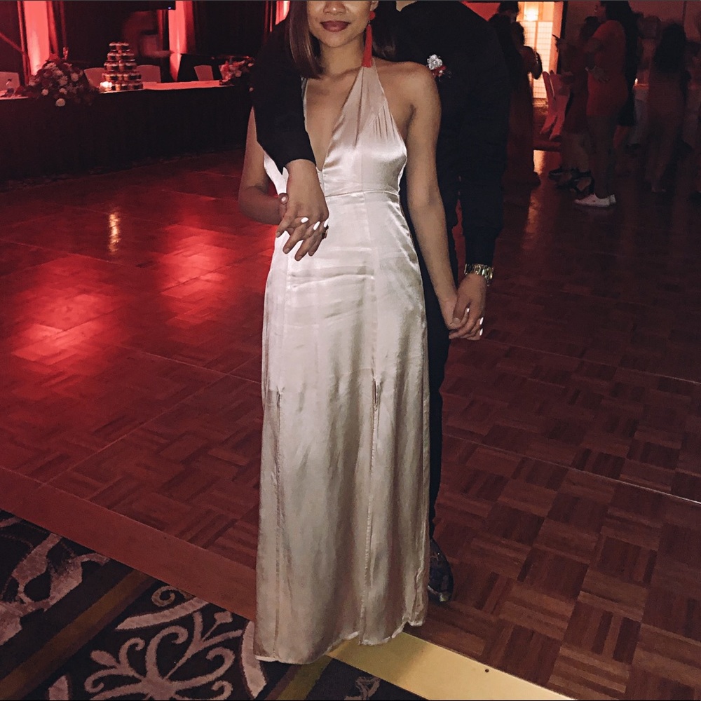 Champagne silk dress